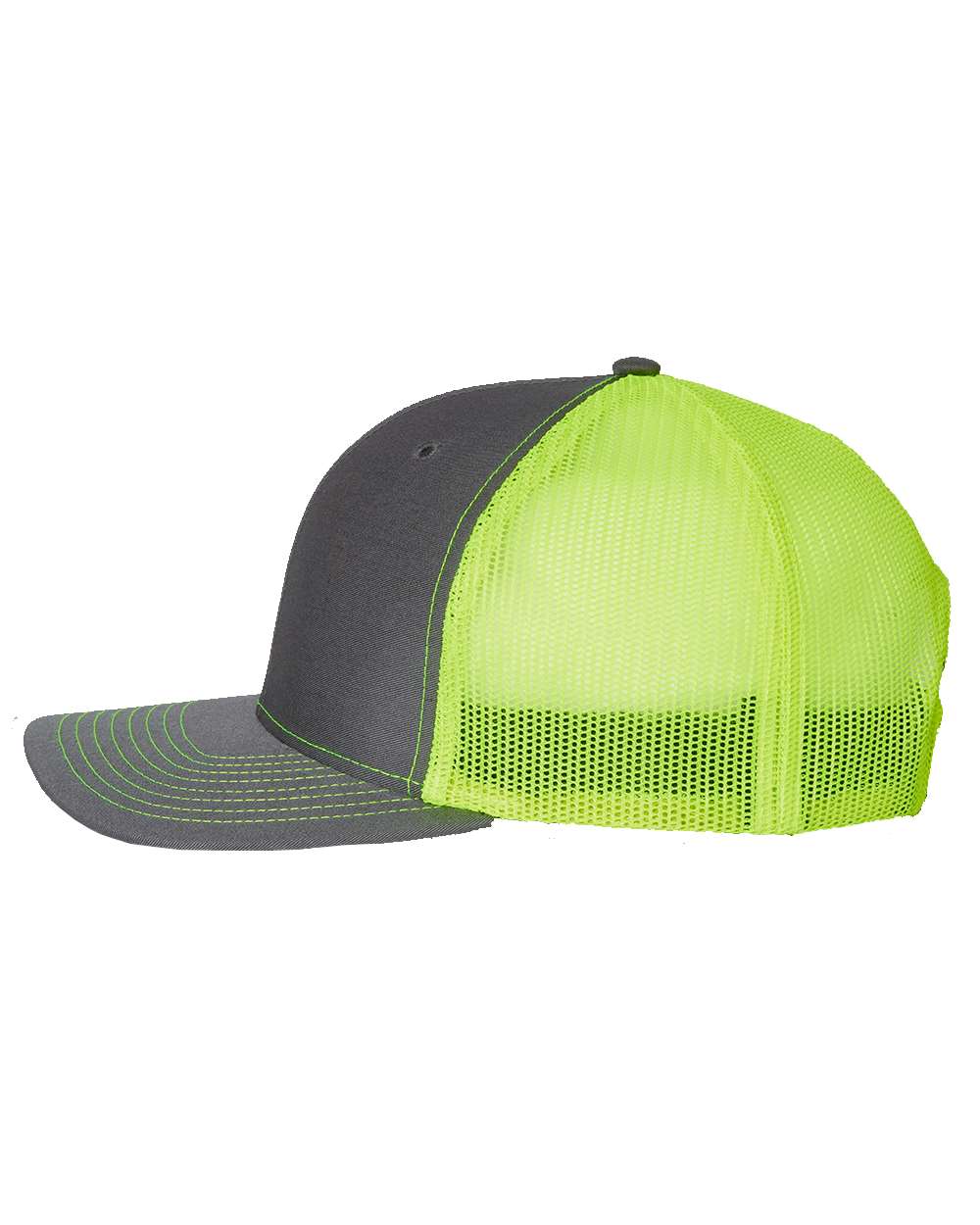 Richardson 112 Trucker Hat - Charcoal / Neon Yellow