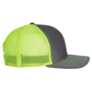 Richardson 112 Trucker Hat - Charcoal / Neon Yellow