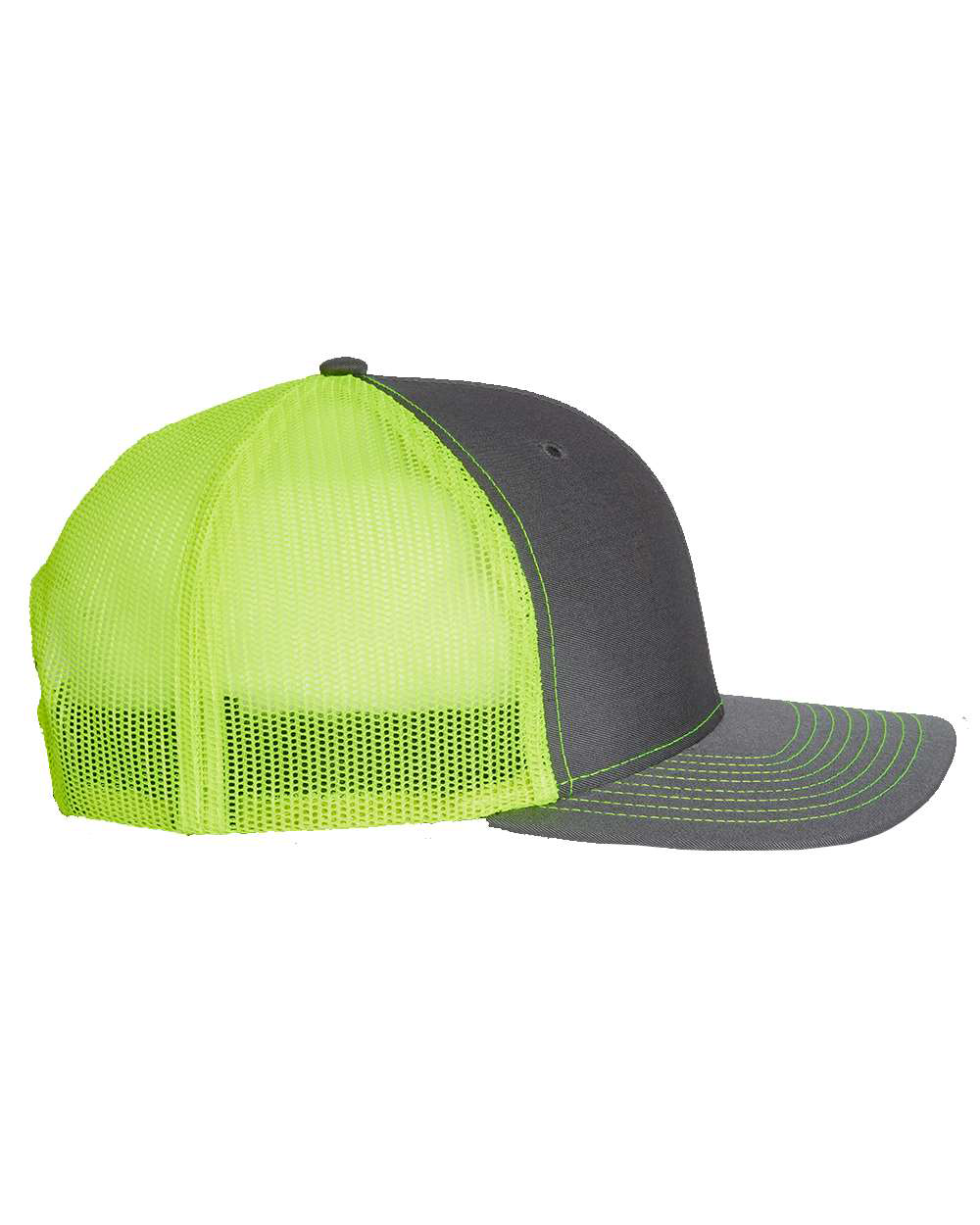 Richardson 112 Trucker Hat - Charcoal / Neon Yellow