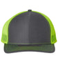 Richardson 112 Trucker Hat - Charcoal / Neon Yellow