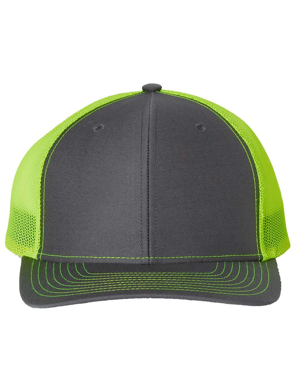 Richardson 112 Trucker Hat - Charcoal / Neon Yellow