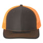 Richardson 112 Trucker Hat - Charcoal / Orange