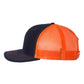Richardson 112 Trucker Hat - Navy Blue / Orange