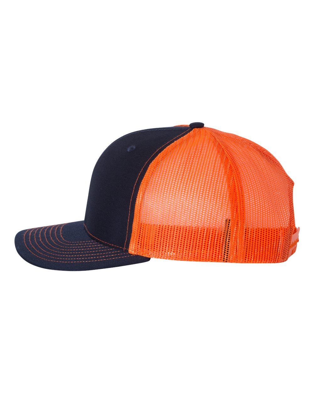 Richardson 112 Trucker Hat - Navy Blue / Orange