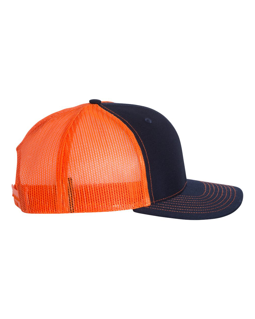 Richardson 112 Trucker Hat - Navy Blue / Orange