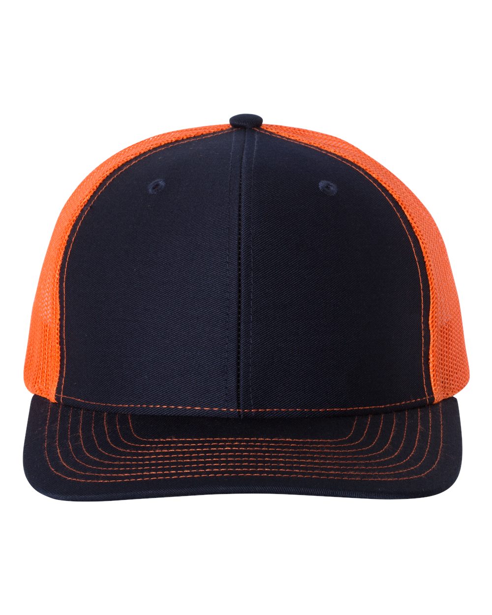 Richardson 112 Trucker Hat - Navy Blue / Orange