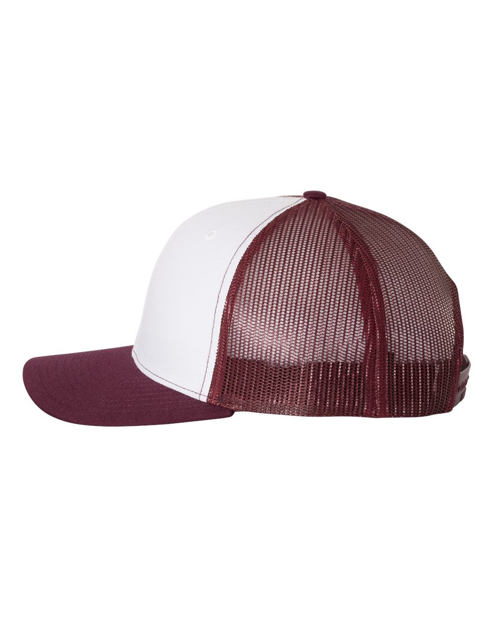 Richardson 112 Trucker Hat -White / Maroon