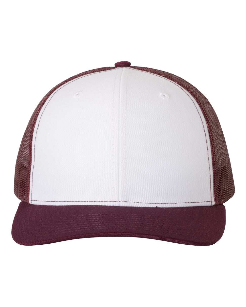 Richardson 112 Trucker Hat -White / Maroon