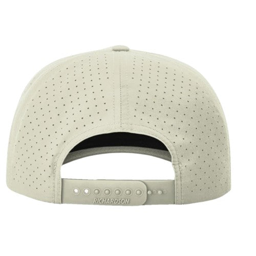 Richardson 355 Laser Perforated Performance Rope Hat - Oat Milk/Elmood-White