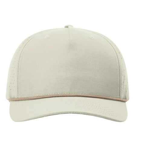 Richardson 355 Laser Perforated Performance Rope Hat - Oat Milk/Elmood-White