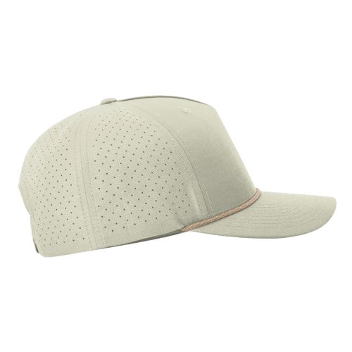 Richardson 355 Laser Perforated Performance Rope Hat - Oat Milk/Elmood-White