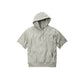 Champion® Reverse Weave® Short Sleeve Hooded Sweatshirt - Oxford Grey