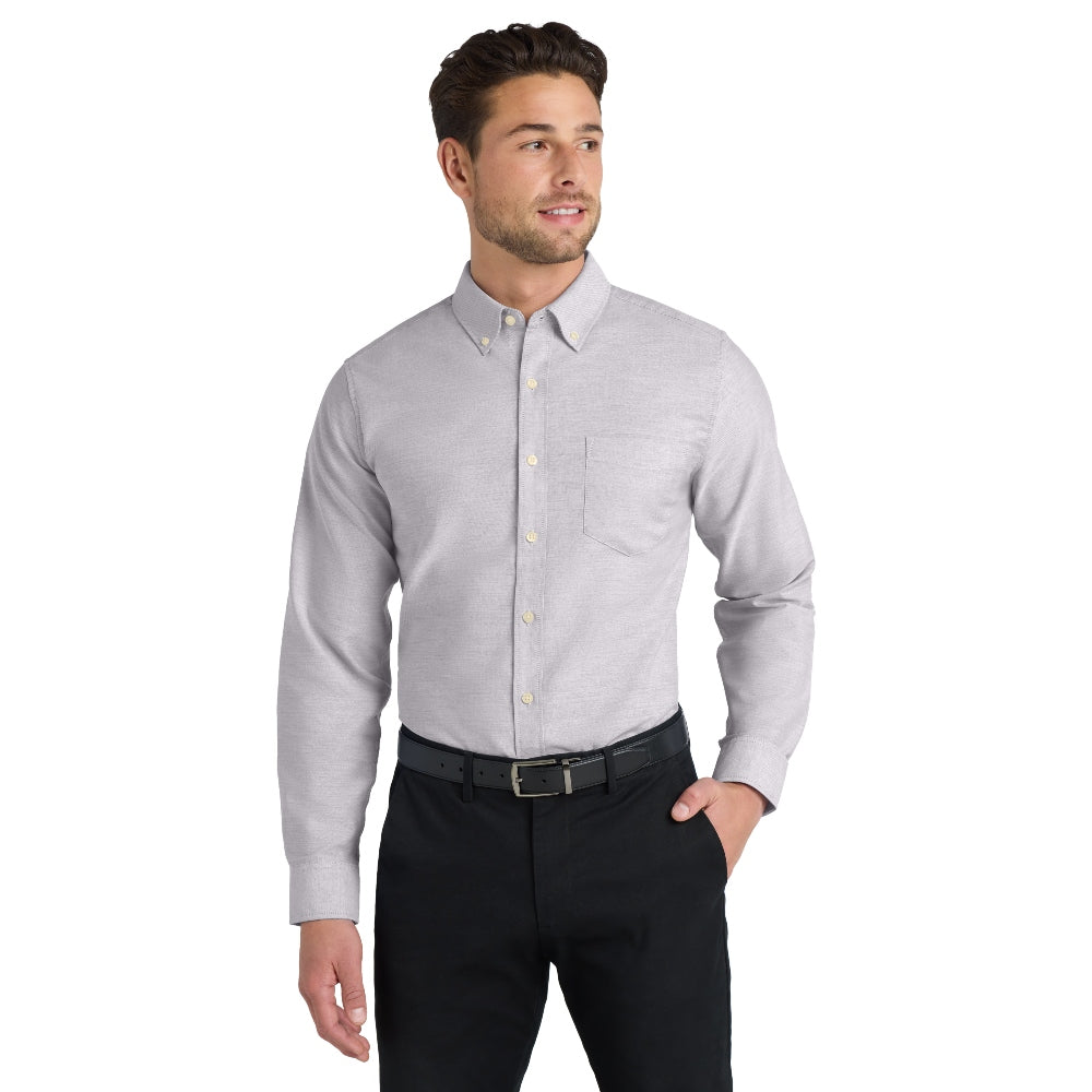 Port Authority® SuperPro™ Oxford Shirt - Gusty Grey