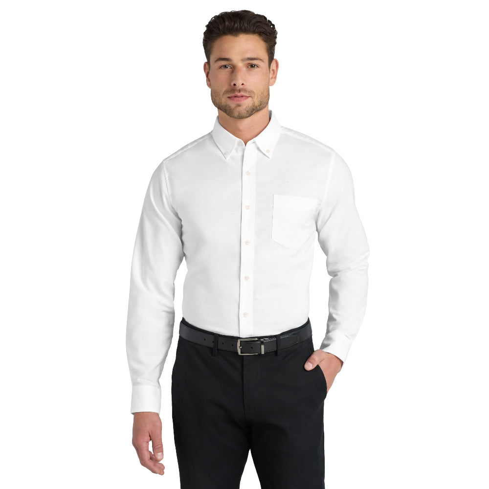 Port Authority® SuperPro™ Oxford Shirt - White