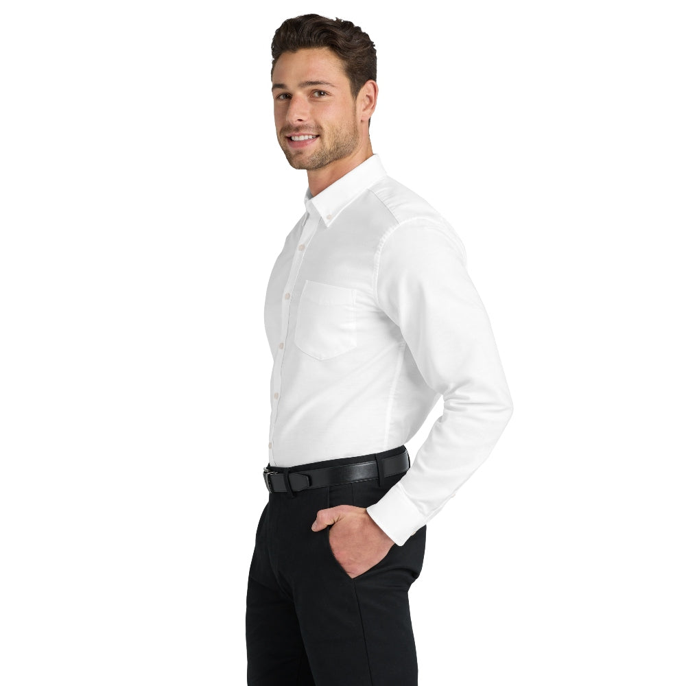 Port Authority® SuperPro™ Oxford Shirt - White