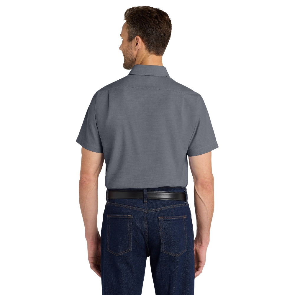 Port Authority® Short Sleeve SuperPro™ Oxford Shirt - Black