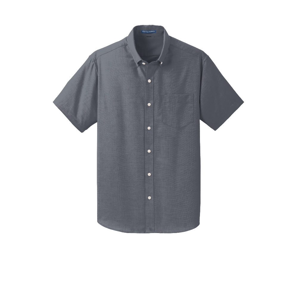 Port Authority® Short Sleeve SuperPro™ Oxford Shirt - Black
