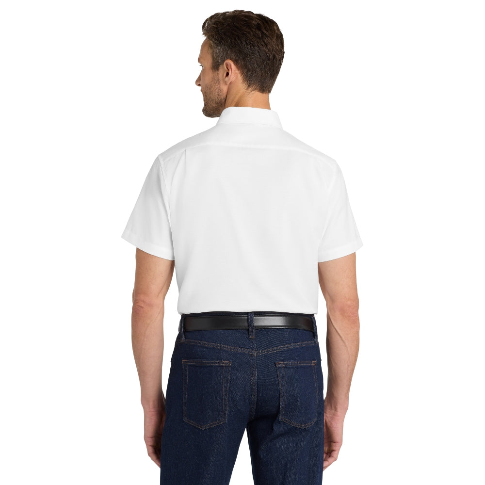 Port Authority® Short Sleeve SuperPro™ Oxford Shirt - White