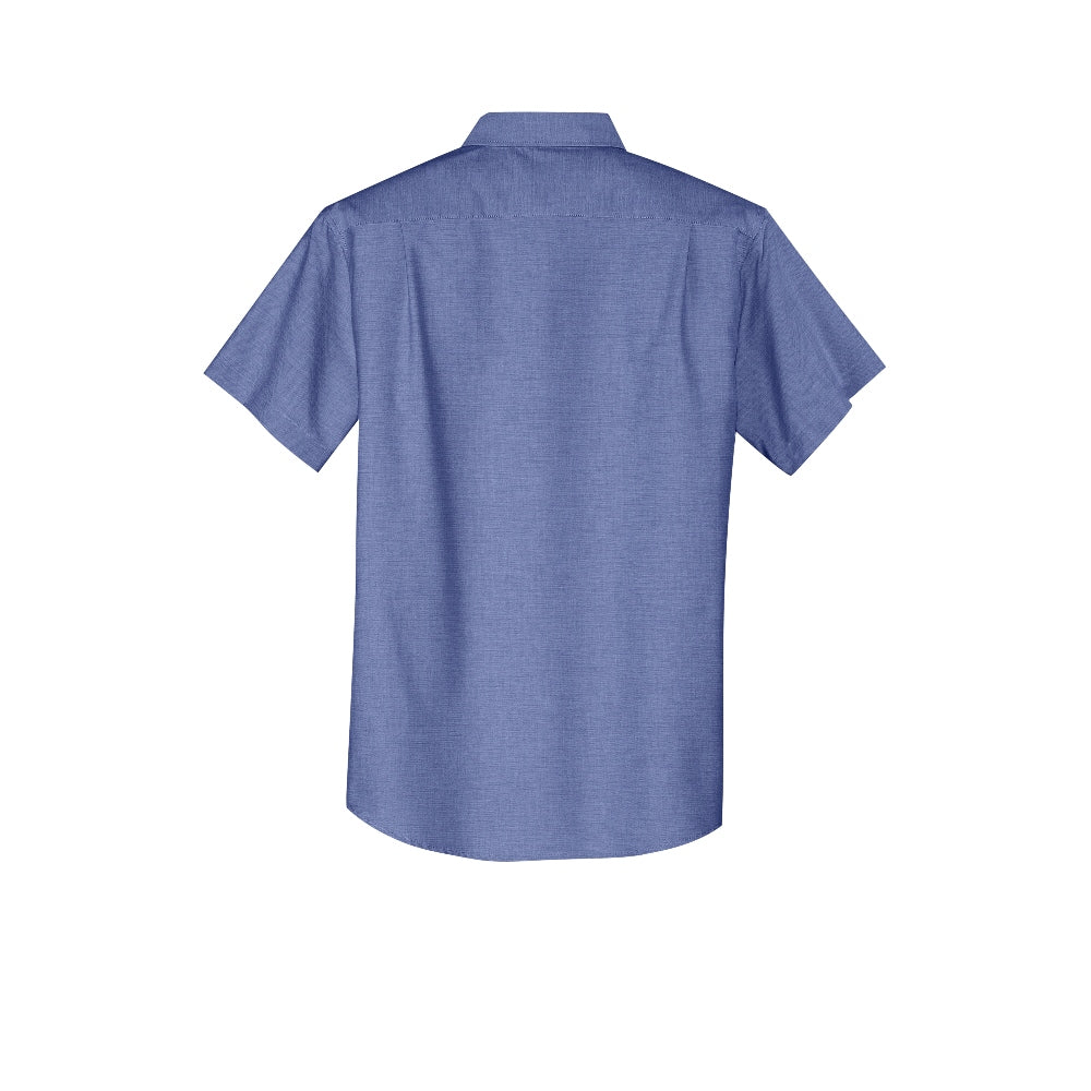 Port Authority® Short Sleeve SuperPro™ Oxford Shirt - Navy