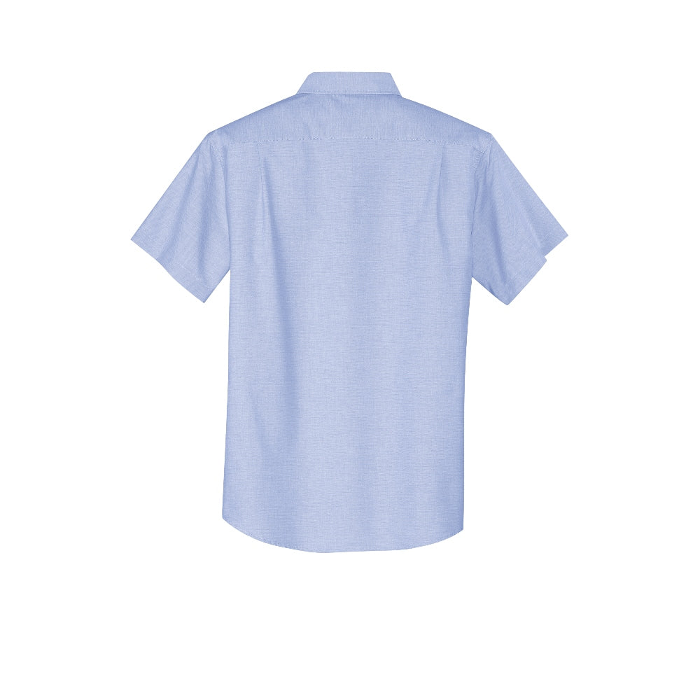 Port Authority® Short Sleeve SuperPro™ Oxford Shirt - Oxford Blue
