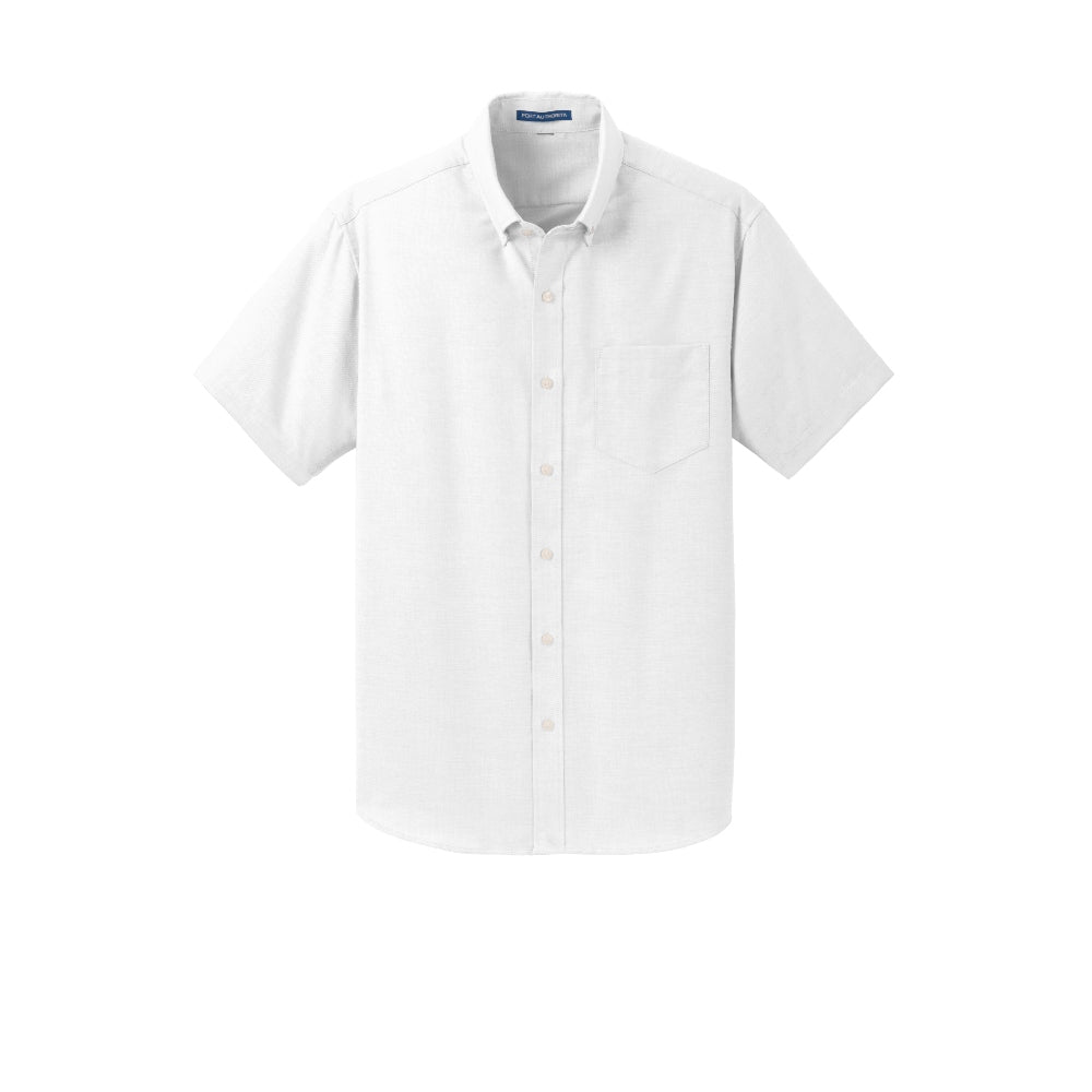 Port Authority® Short Sleeve SuperPro™ Oxford Shirt - White