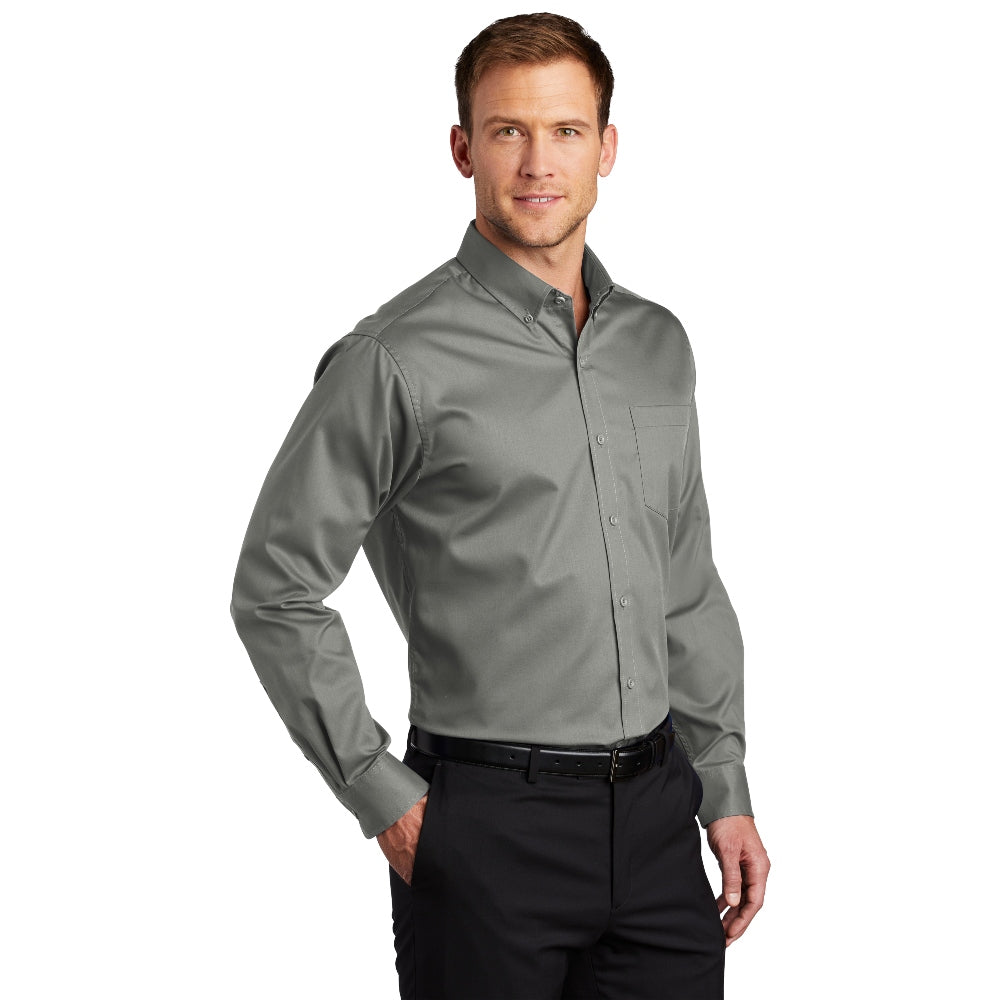 Port Authority® SuperPro™ Twill Shirt - Monument Grey