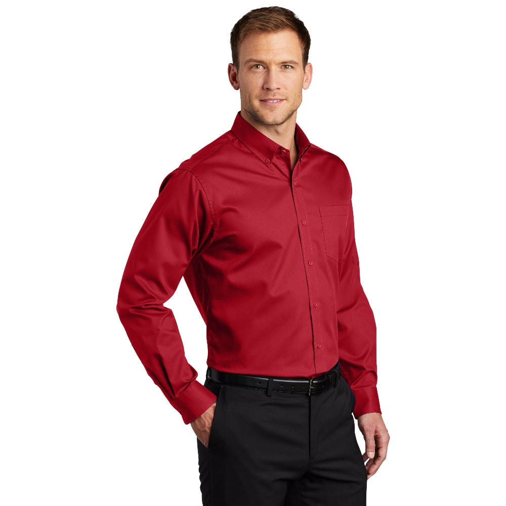Port Authority® SuperPro™ Twill Shirt - Rich Red