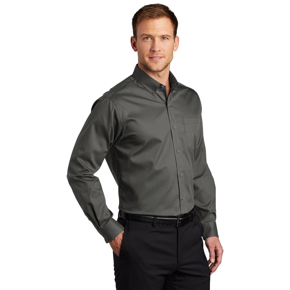 Port Authority® SuperPro™ Twill Shirt - Sterling Grey