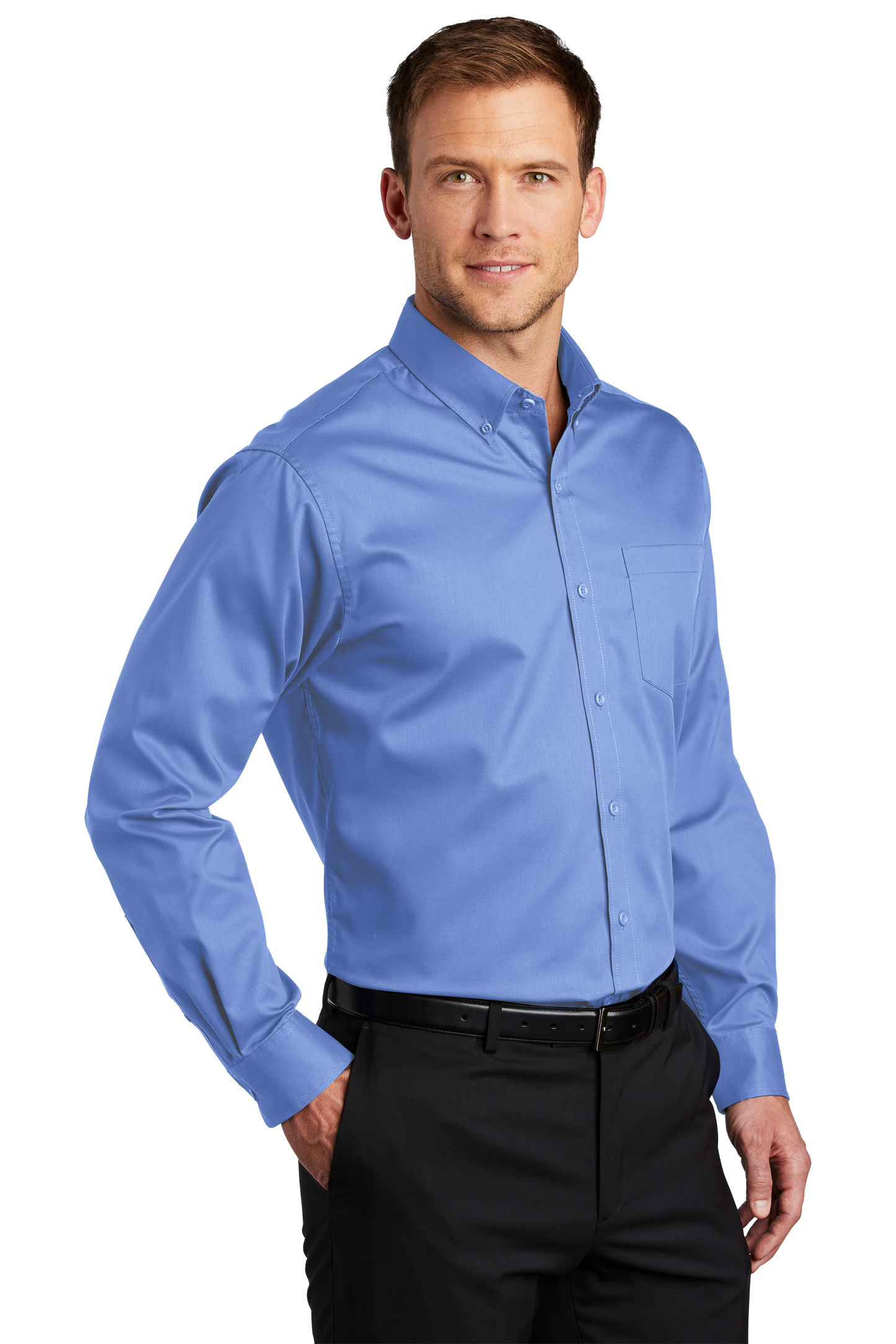 Port Authority® SuperPro™ Twill Shirt - Ultramarine Blue