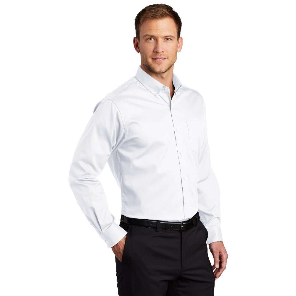 Port Authority® SuperPro™ Twill Shirt - White