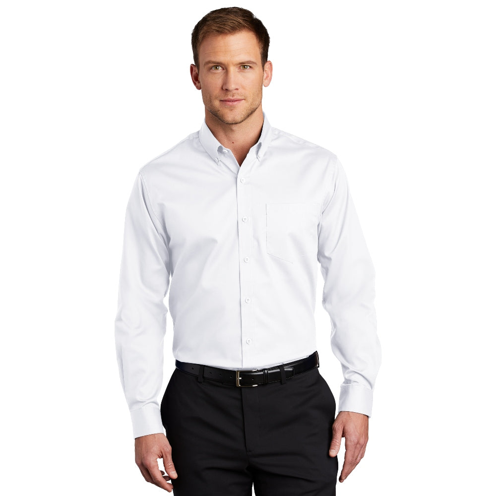 Port Authority® SuperPro™ Twill Shirt - White
