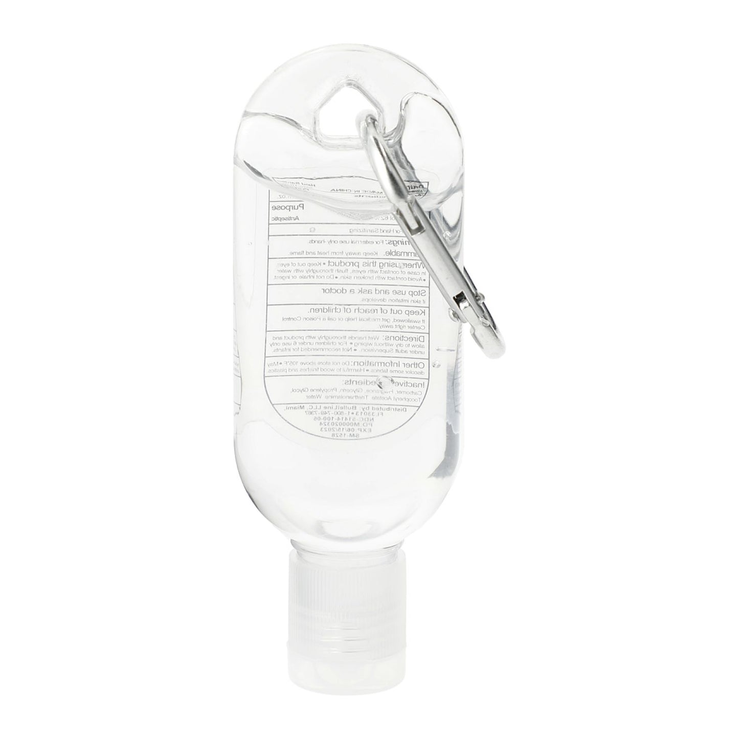 Clip-N-Go 1oz Hand Sanitizer with Mini Carabiner - Clear