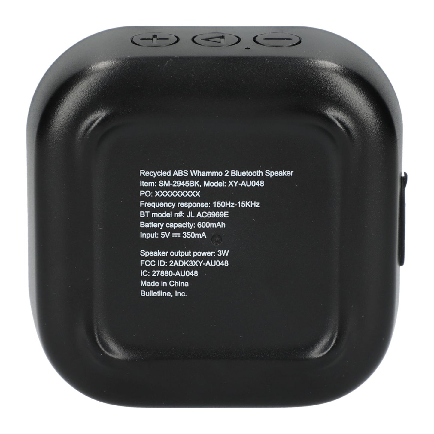 Recycled ABS Whammo 2 Bluetooth Speaker - Black