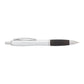 Nash Retractable Ballpoint Pen - Silver Barrel w/Black Grip