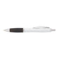 Nash Retractable Ballpoint Pen - Silver Barrel w/Black Grip