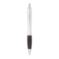 Nash Retractable Ballpoint Pen - Silver Barrel w/Black Grip