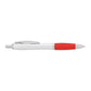 Nash Retractable Ballpoint Pen - Silver Barrel w/Red Grip