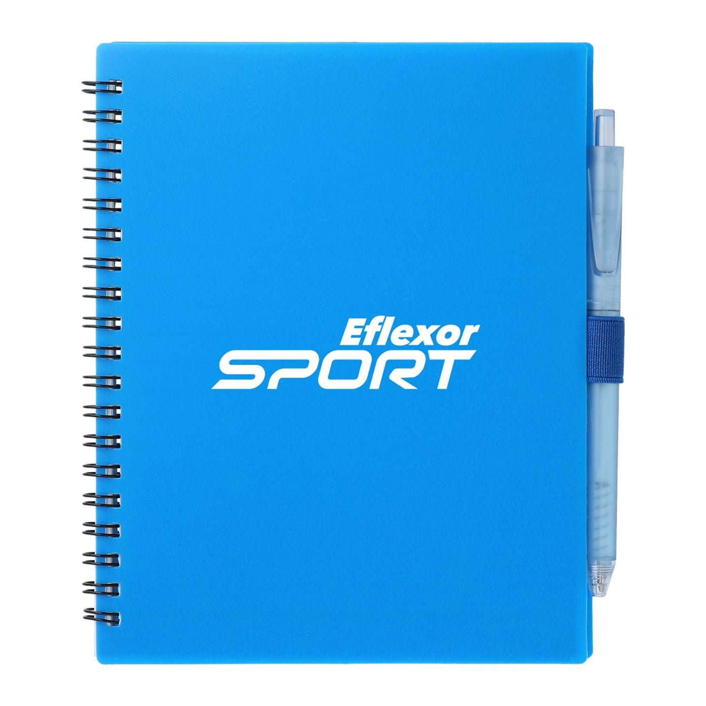 5.5” x 7” FSC® Recycled Spiral Notebook w RPET Pe - Blue
