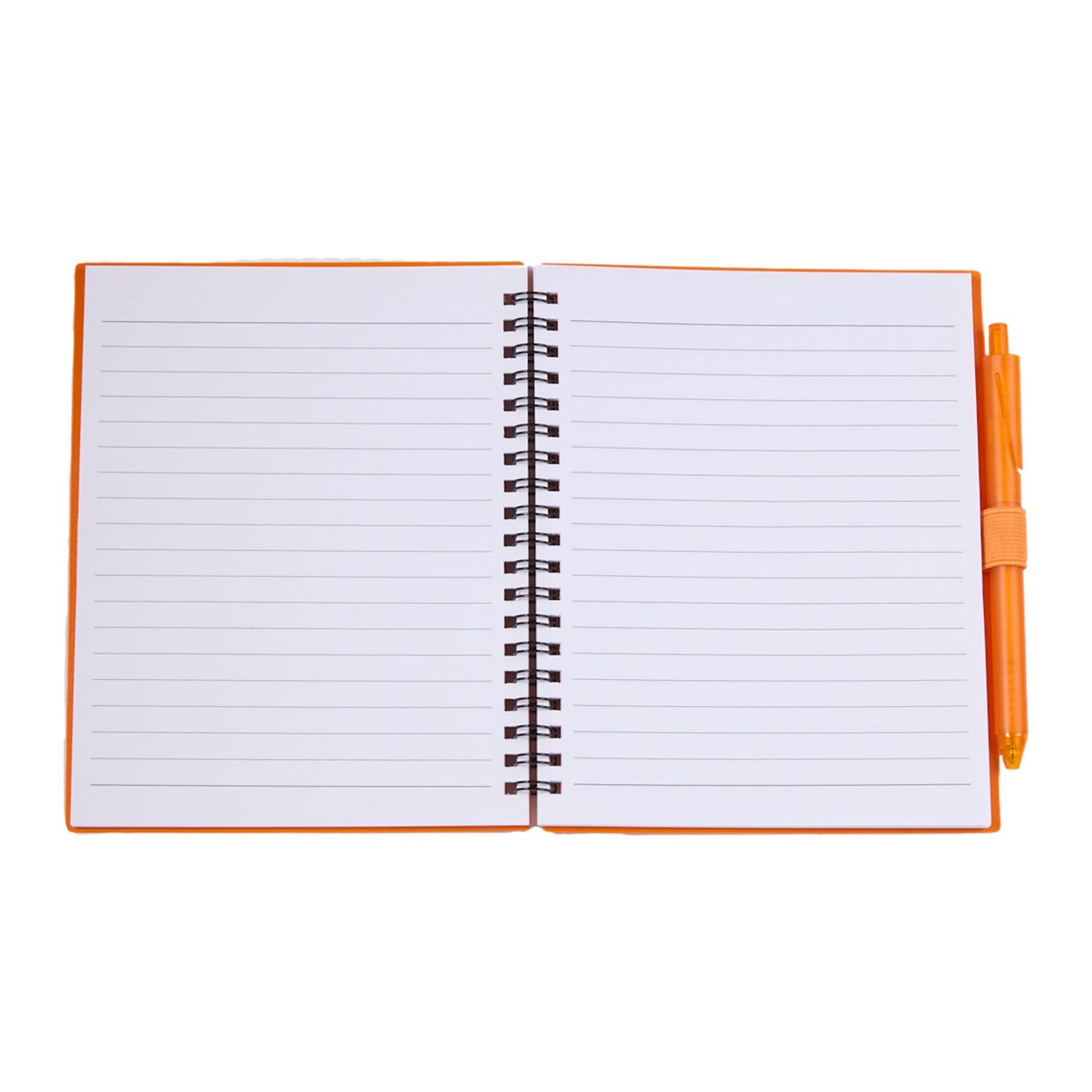 5.5” x 7” FSC® Recycled Spiral Notebook w RPET Pe - Orange