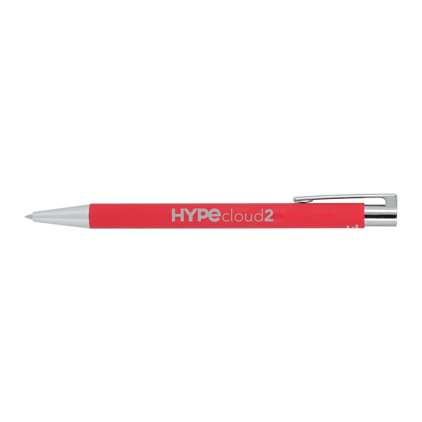 Maxi Recycled Aluminum Soft Touch Gel Pen - Red