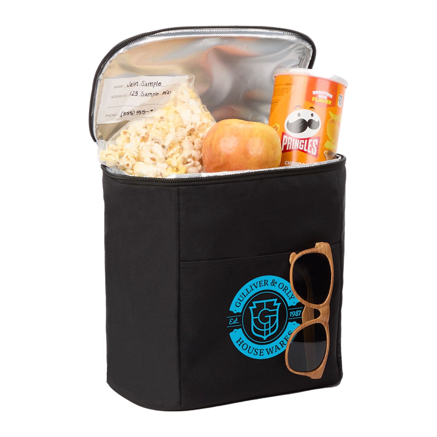Double Lined 9 Can Cooler - Black