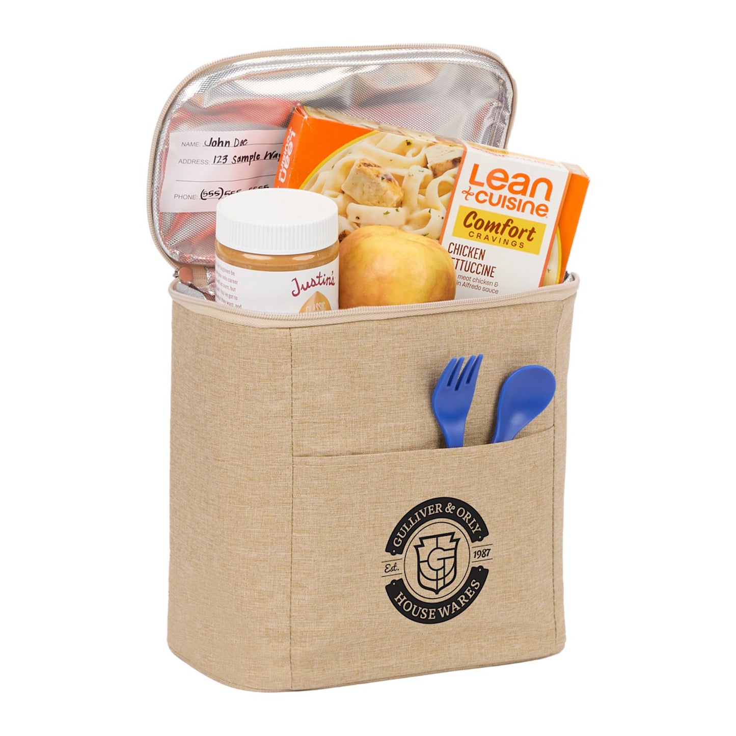 Double Lined 9 Can Cooler - Natural