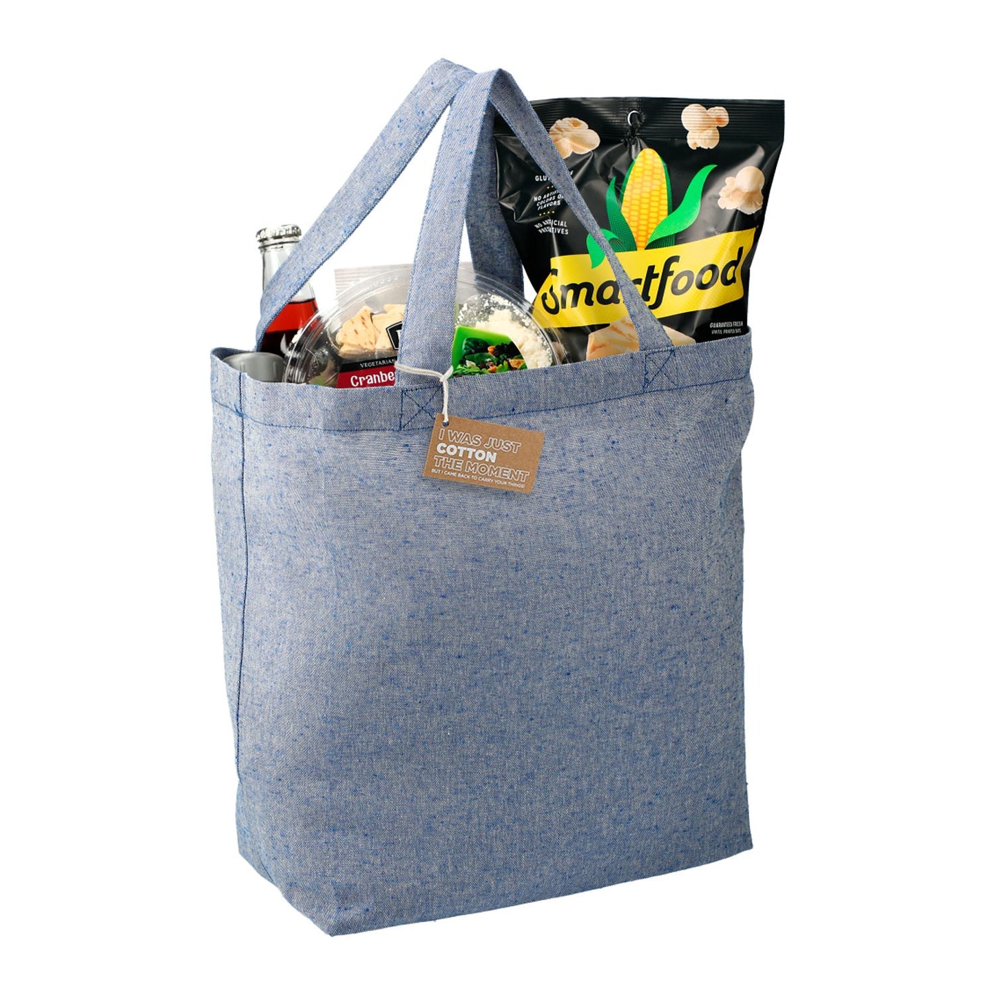 Recycled 5oz Cotton Twill Grocery Tote - Blue