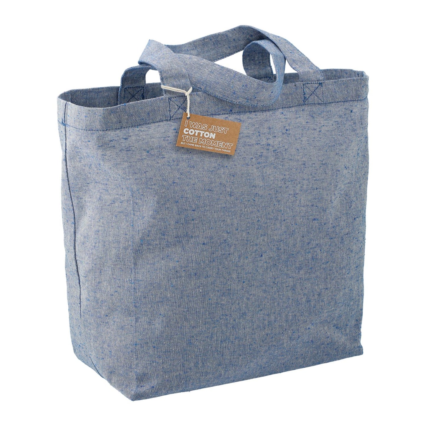 Recycled 5oz Cotton Twill Grocery Tote - Blue
