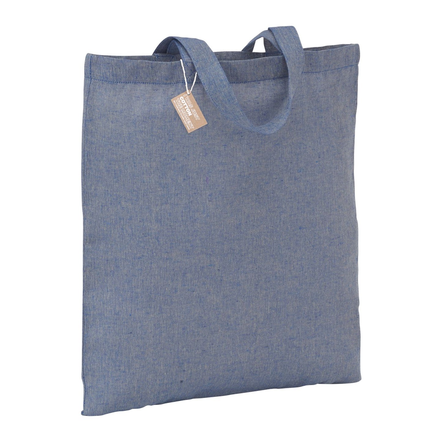 Eco-Friendly 5oz Recycled Cotton Twill Tote Bag - Blue