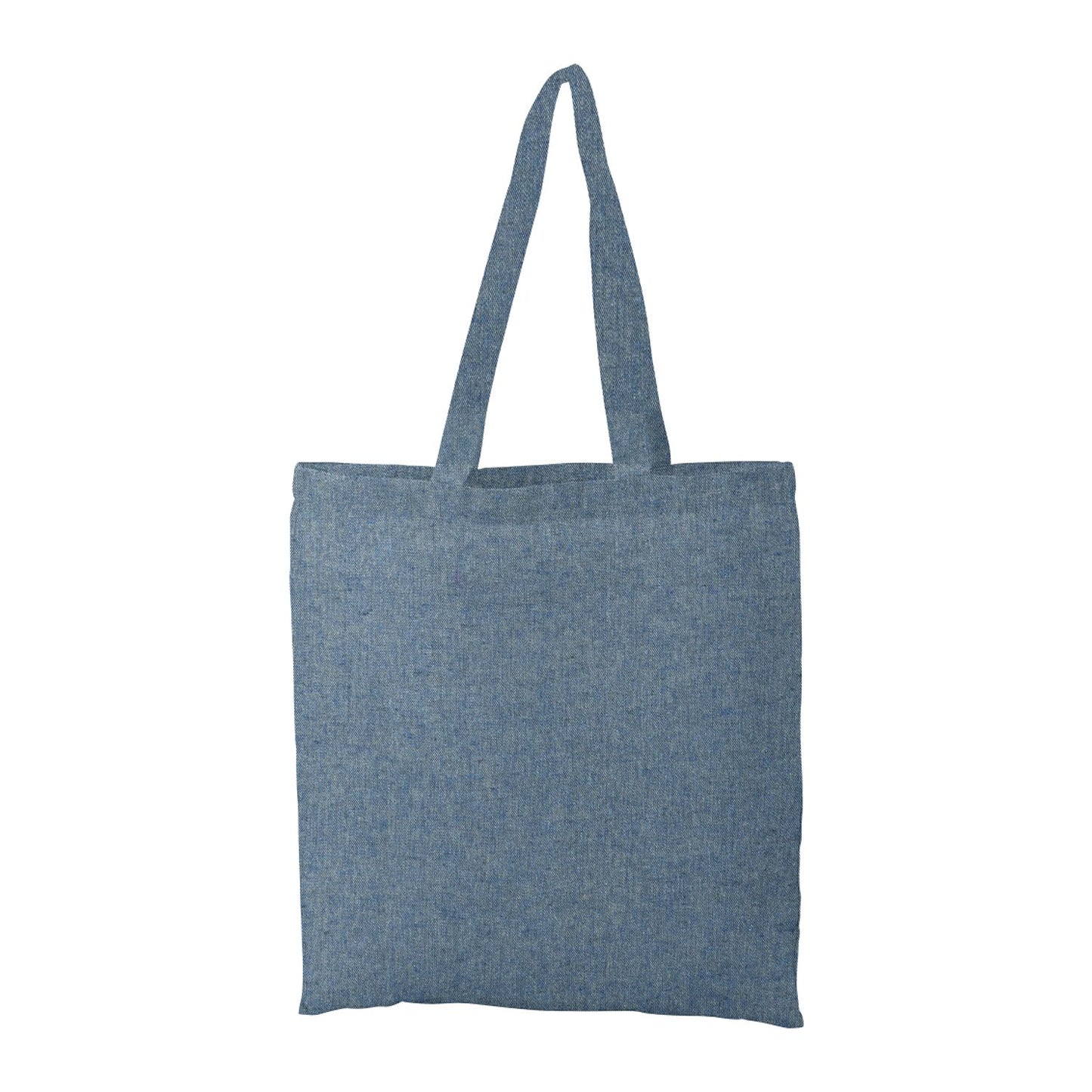 Eco-Friendly 5oz Recycled Cotton Twill Tote Bag - Blue