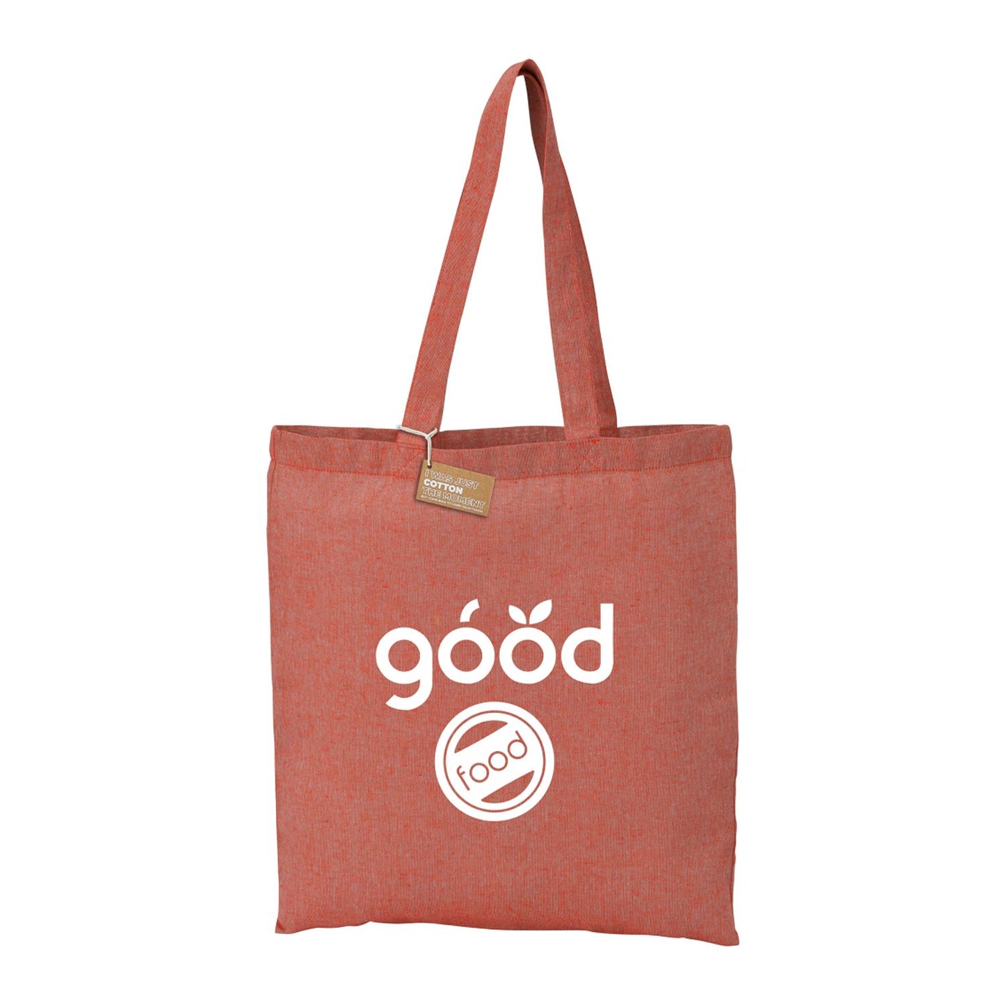 Eco-Friendly 5oz Recycled Cotton Twill Tote Bag - Red