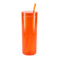 Chroma Recycled Acrylic Skinny Tumbler 16oz - Orange