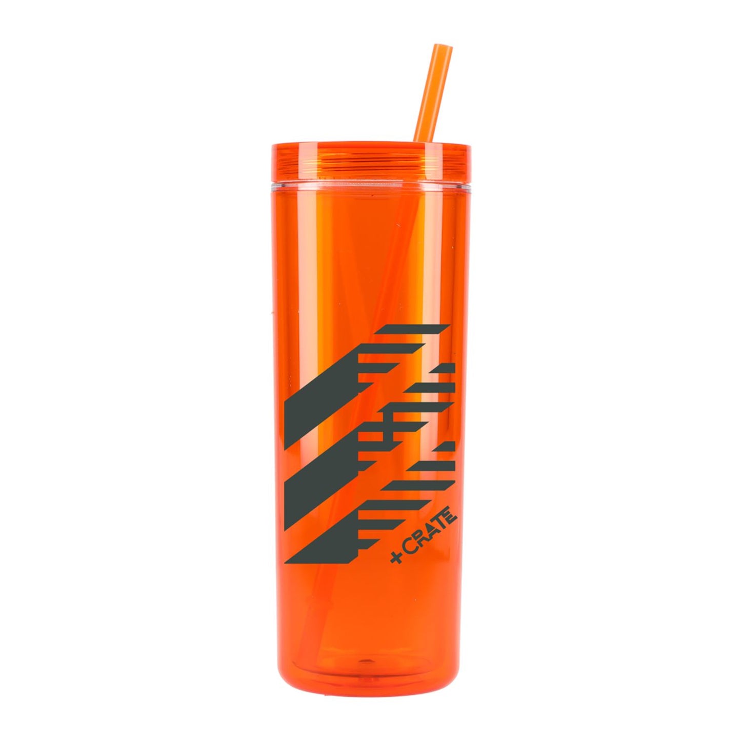 Chroma Recycled Acrylic Skinny Tumbler 16oz - Orange