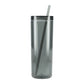 Chroma Recycled Acrylic Skinny Tumbler 16oz - Black